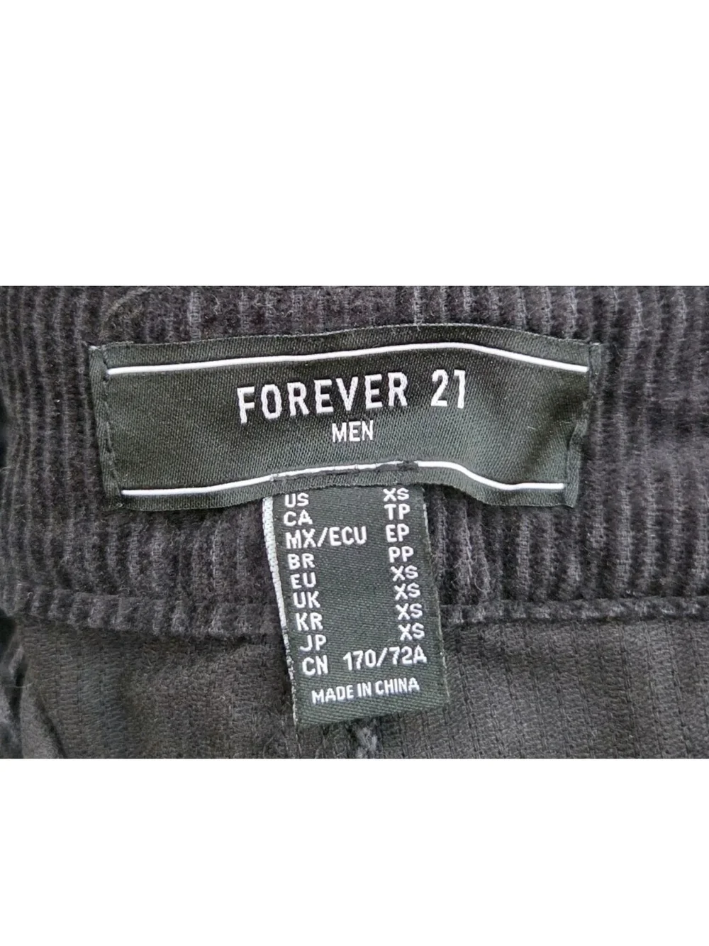 Forever 21 Black Corduroy Overalls Pockets Mens Size XS NEW NWT